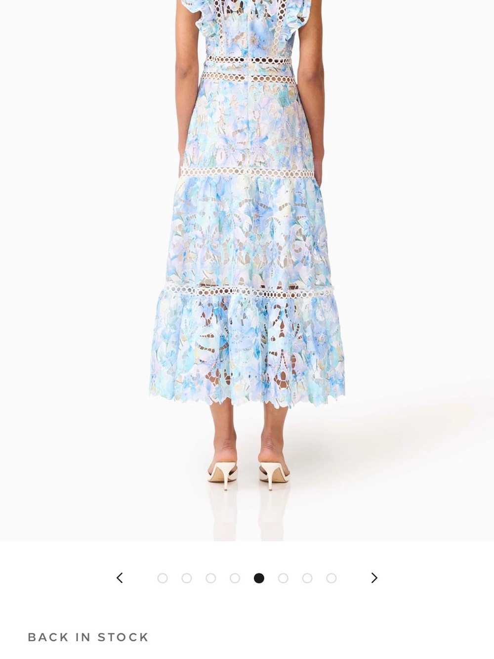 Elliat Kalissa Ruffle Maxi Dress in Blue Floral - Picture 8 of 8
